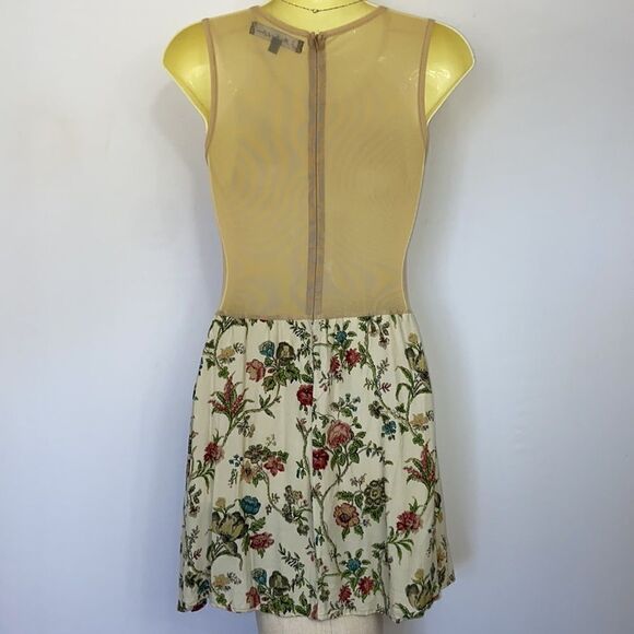 For Love And Lemons  Dress Beige Net Floral Fit&Flare Dress  Excellent S… - Picture 7 of 8